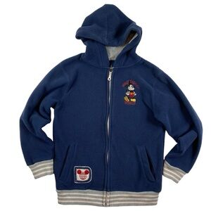 Disney Parks Mickey Mouse Fleece Collegiate Style‎ Embroidered Full-Zip Jacket M